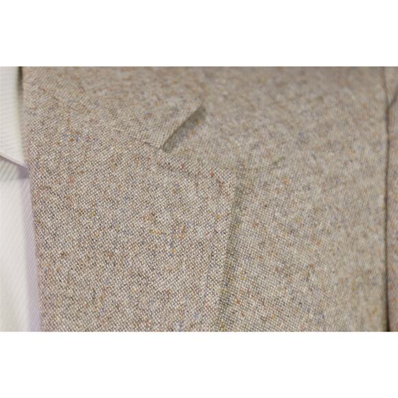 Vintage 1970's Light Brown Donegal Tweed 3-Piece Western Wool Suit 38R - Picture 5 of 11